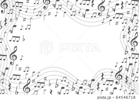 Musical notes Music background - Stock Illustration [64546718] - PIXTA