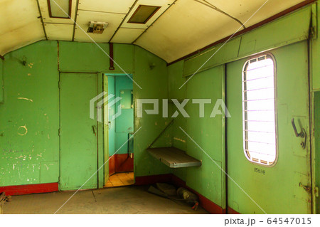 Interior of an old train carriage for transporting Interior of an old train carriage for transporting 64547015
