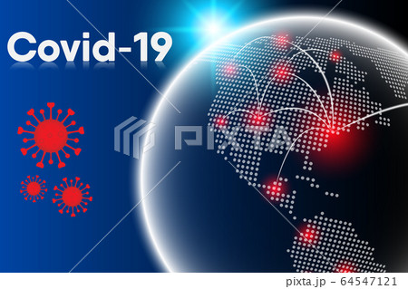 Coronavirus Disease Global Infection and Pandemic Sickness, Covid-19 Coronavirus World Spread for Medical Banner Background 64547121