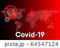 Coronavirus Disease Global Infection and Pandemic Sickness, Covid-19 Coronavirus World Spread for Medical Banner Background.  64547124