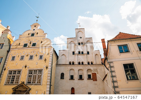 Old town Three Brothers building in Riga, Latvia 64547167