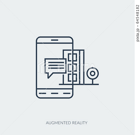 Vector outline icon of VR technology - augmented reality 64548182