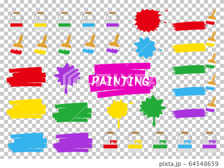 Illustration Material Set Of Paint Stock Illustration