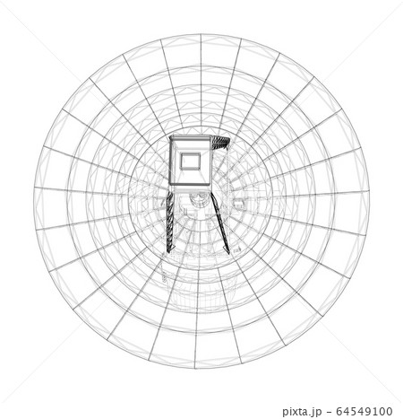 Radio Telescope concept outline. Vector Radio Telescope concept outline. Vector 64549100