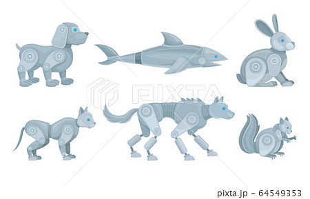 Mechanical Animals Assembled From Metal Parts のイラスト素材