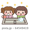 手洗いうがい　子供 64549419