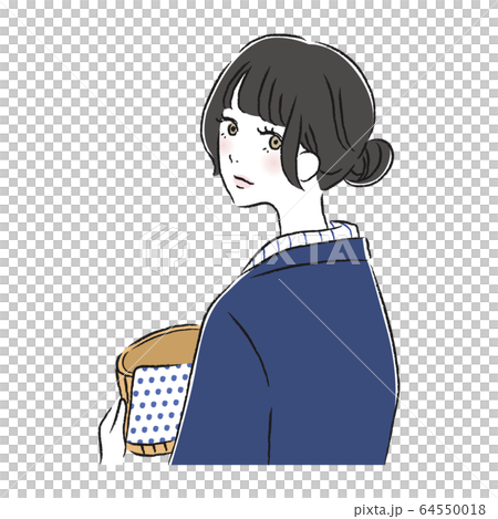 温泉 旅行 浴衣のイラスト素材