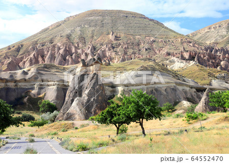 Fairy Chimney or Multihead stone mushrooms, 64552470