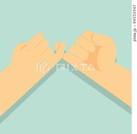 hand Pinky promise gesture  vector concept 64553547