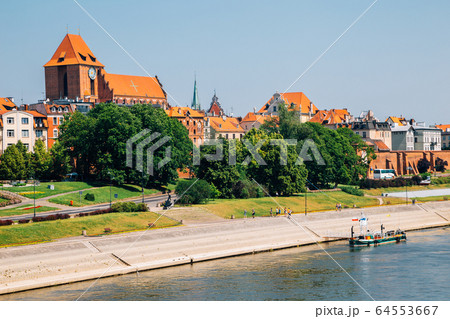 Torun old town and Vistula River in Poland 64553667