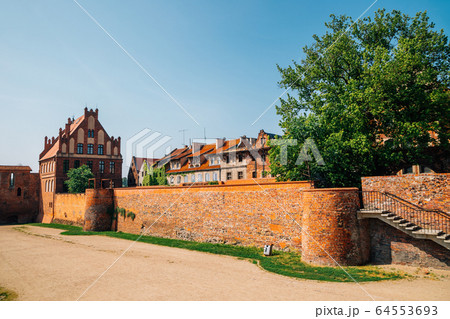 Old town castle fortress ruins in Torun, Poland 64553693