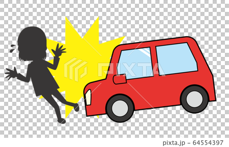 自動車事故　人身事故　はねる　車　事故 64554397