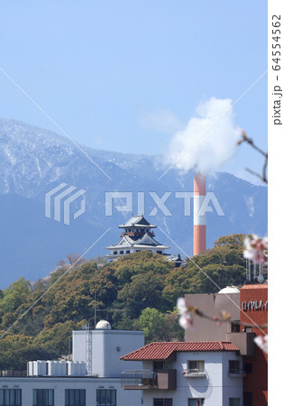 春の川之江城を北東から南西方向に見る 春の川之江城を北東から南西方向に見る 64554562
