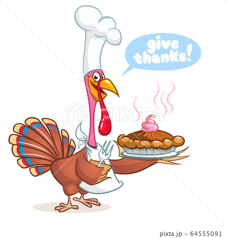 Cartoon turkey bird for Thanksgiving illustration Cartoon turkey bird for Thanksgiving illustration 64555091