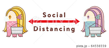 アマビエのソーシャルディスタンシング アマビエのソーシャルディスタンシング 64556559