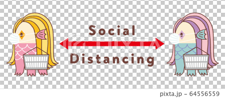 アマビエのソーシャルディスタンシング アマビエのソーシャルディスタンシング 64556559