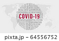 COVID 19 or Coronavirus word cloud with red 64556752