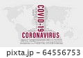 COVID 19 and Coronavirus word cloud with red 64556753