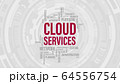 Cloud computing services concept. Abstract Word 64556754