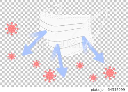 マスク　コロナウイルス 64557099