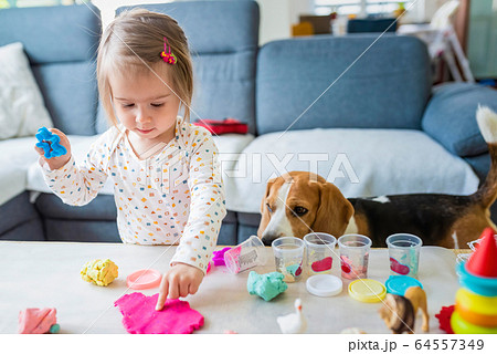 Happy little child, adorable creative 2 year old Happy little child, adorable creative 2 year old 64557349