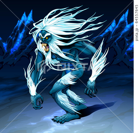 Yeti is walking in the night 64557645