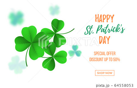 Happy Saint Patrick's day sale banner with 64558053