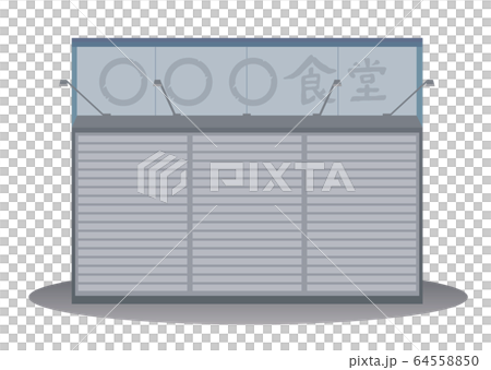 Illustration of a restaurant closed and closed Illustration of a restaurant closed and closed 64558850