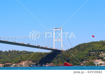 Fatih Sultan Mehmet Bridge and sea in Istanbul, Turkey Fatih Sultan Mehmet Bridge and sea in Istanbul, Turkey 64559982