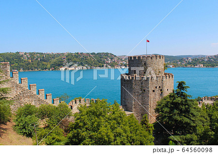 Rumeli Hisari fortress and sea in Istanbul, Turkey Rumeli Hisari fortress and sea in Istanbul, Turkey 64560098
