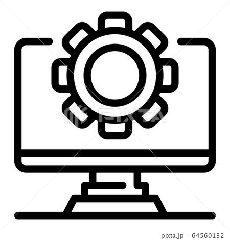 Computer update icon, outline style 64560132