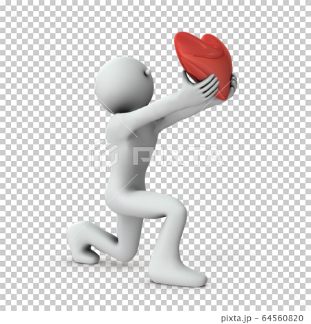 ハートを差し出す人物 ハートを差し出す人物 64560820