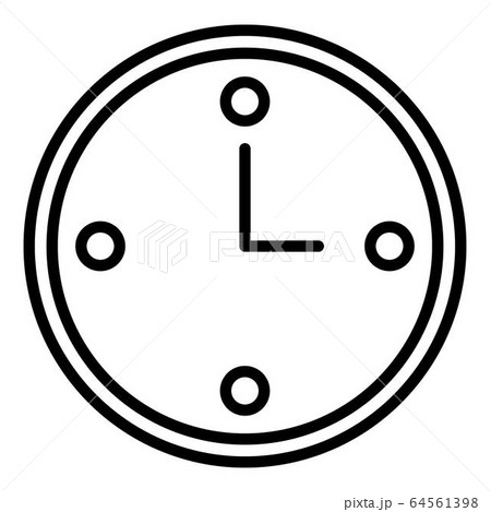 Wall clock icon, outline style 64561398