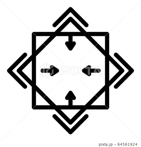 Alchemy square icon, outline style Alchemy square icon, outline style 64561924
