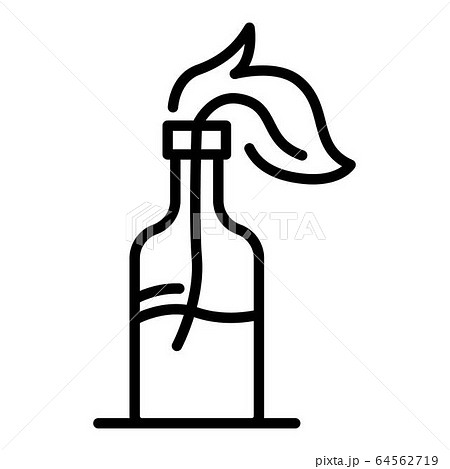 Molotov bottle icon, outline style 64562719