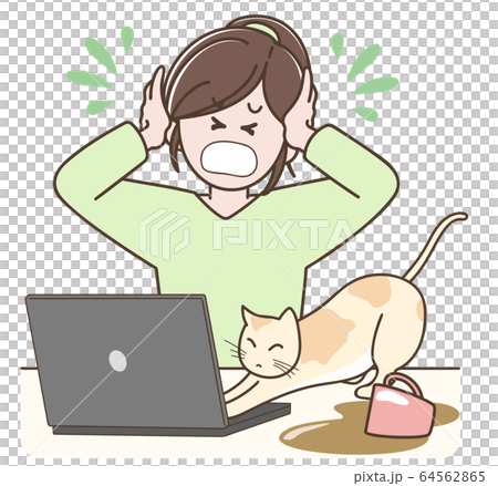 做遠距辦公的年輕女子 64562865