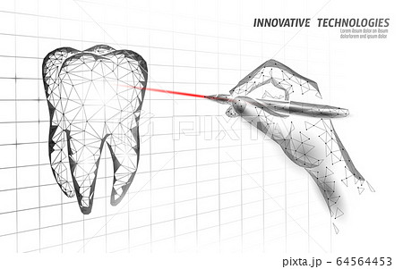 Medical healthy human tooth 3d. Medicine model low poly. Doctor online laser surgery concept. Dentistry web healthcare dentist stomatologist modern technology vector illustration Medical healthy human tooth 3d. Medicine model low poly. Doctor online laser surgery concept. Dentistry web healthcare dentist stomatologist modern technology vector illustration 64564453