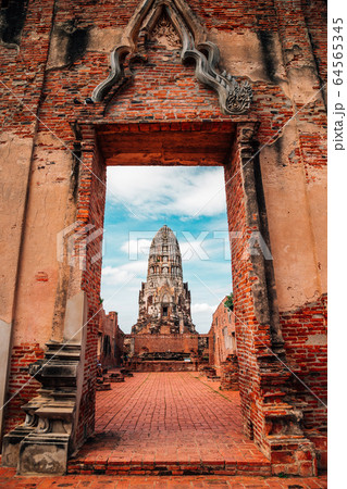 Wat Ratchaburana, ancient ruins in Ayutthaya, Thailand Wat Ratchaburana, ancient ruins in Ayutthaya, Thailand 64565345