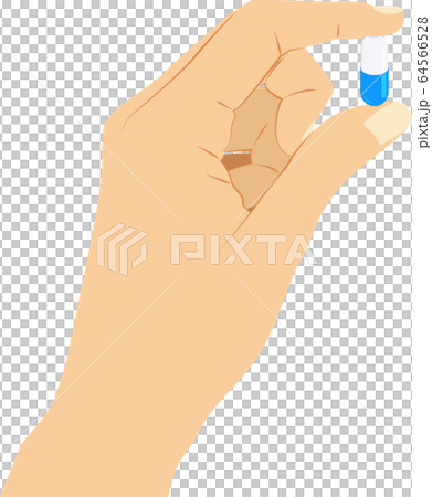 手指捏膠囊矢量圖 64566528