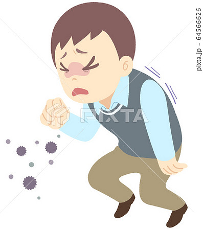 咳 エチケット マナー についてのイラスト - 単品 咳 エチケット マナー についてのイラスト - 単品 64566626