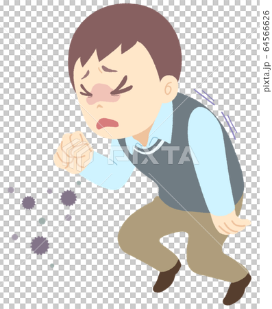 咳 エチケット マナー についてのイラスト - 単品 咳 エチケット マナー についてのイラスト - 単品 64566626