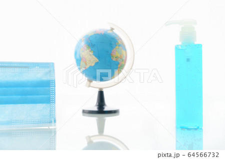 Alcohol gel bottle sanitizer hand and Medical face 64566732