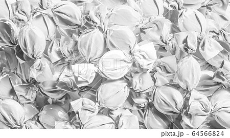 Blank white hard candy foil wrapper mockup stack 64566824