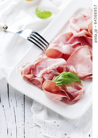 Italian antipasto with mortadella of bologna 64566957