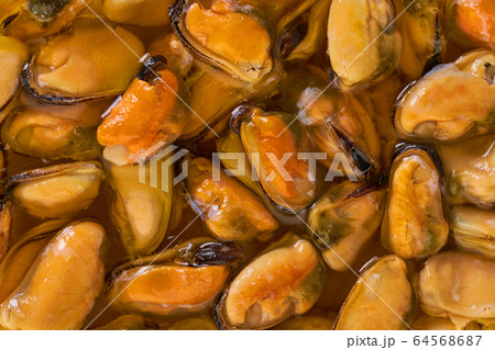 peeled mussel texture closeup peeled mussel texture closeup 64568687