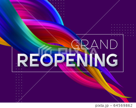 Grand reopening typographic design. Grand reopening typographic design. 64569862