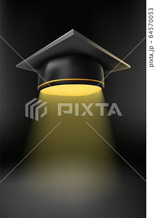realistic graduate hat yellow hat 64570053