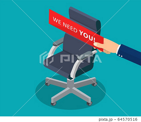 business chair with Hand holding cardboard 64570516