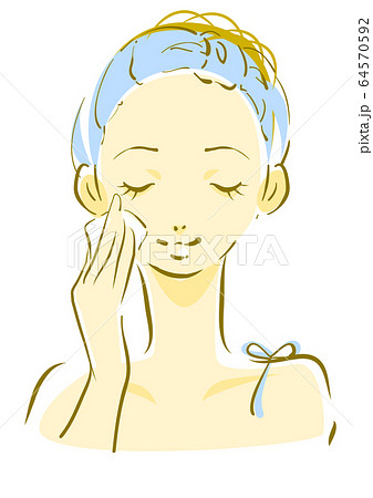 スキンケア ナチュラル コットンのイラスト素材