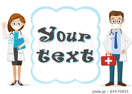 Female doctor and male doctor in uniform and Female doctor and male doctor in uniform and 64570935